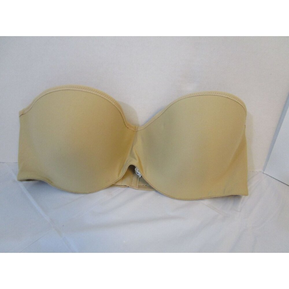 Strapless Beige Padded Bra 40C Womens Intimates for Tank Tops Sleeveless Dress